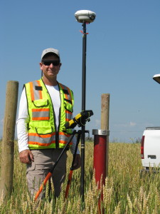 Surveying in Canadian Barley Field